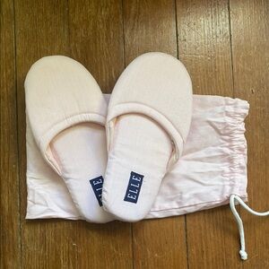 Pink Slippers with Matching Bag